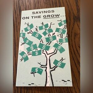 Vintage 1956 Saving On The Grow Small Flyer From Ist National Bank Of Dallas
